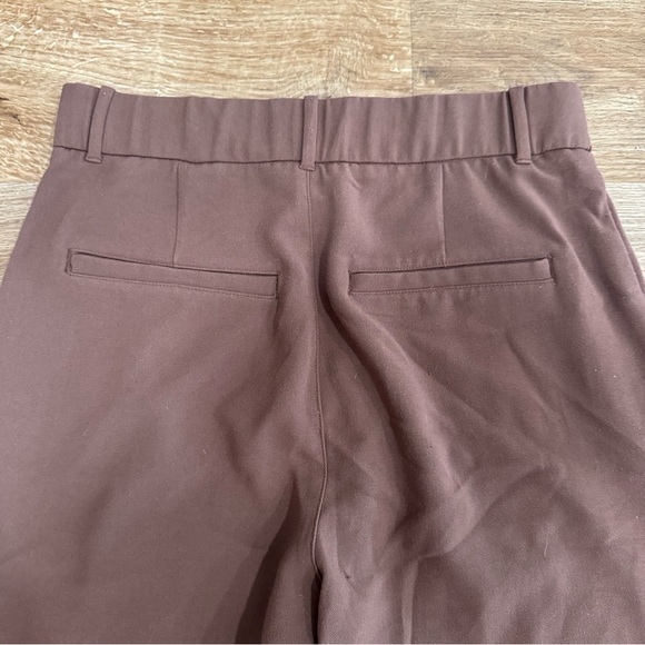 Abercrombie Tailored High Rise Wide Leg Pants Trousers Brown Size M LONG - Picture 4 of 8